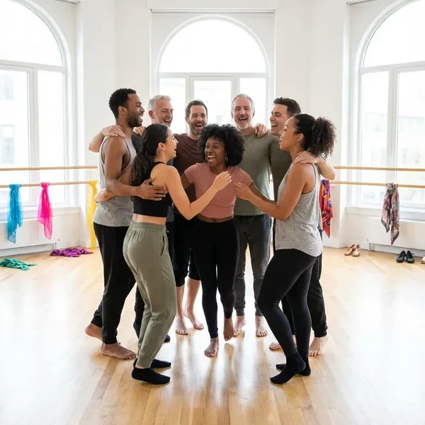 קבוצת רקדנים שמחים